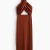 H & M - Jurk met cutout - Gebrand Oranje