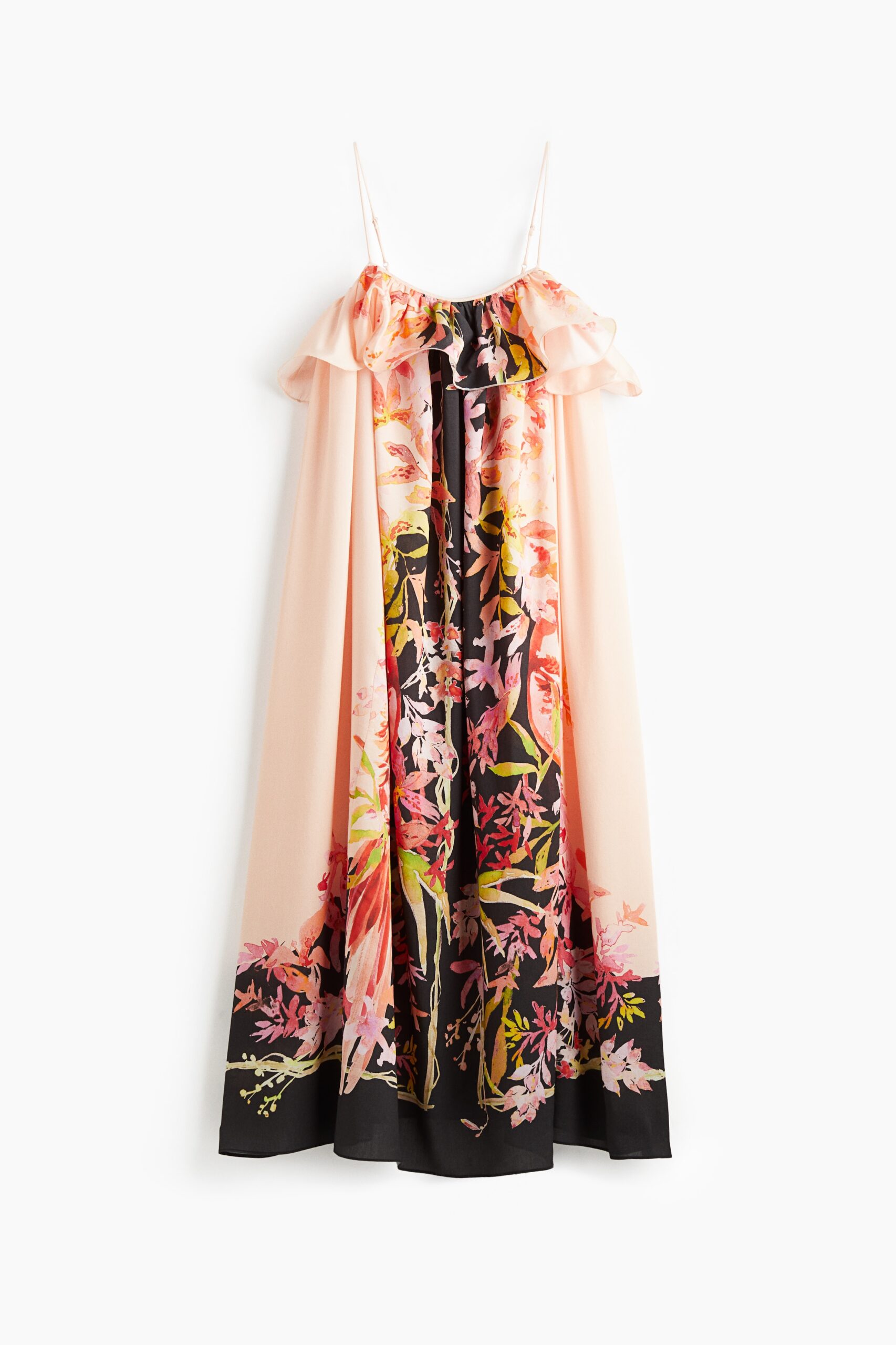 H & M - Jurk met volants - Lichtroze/Bloemen H & M - Jurk met volants - Lichtroze/Bloemen