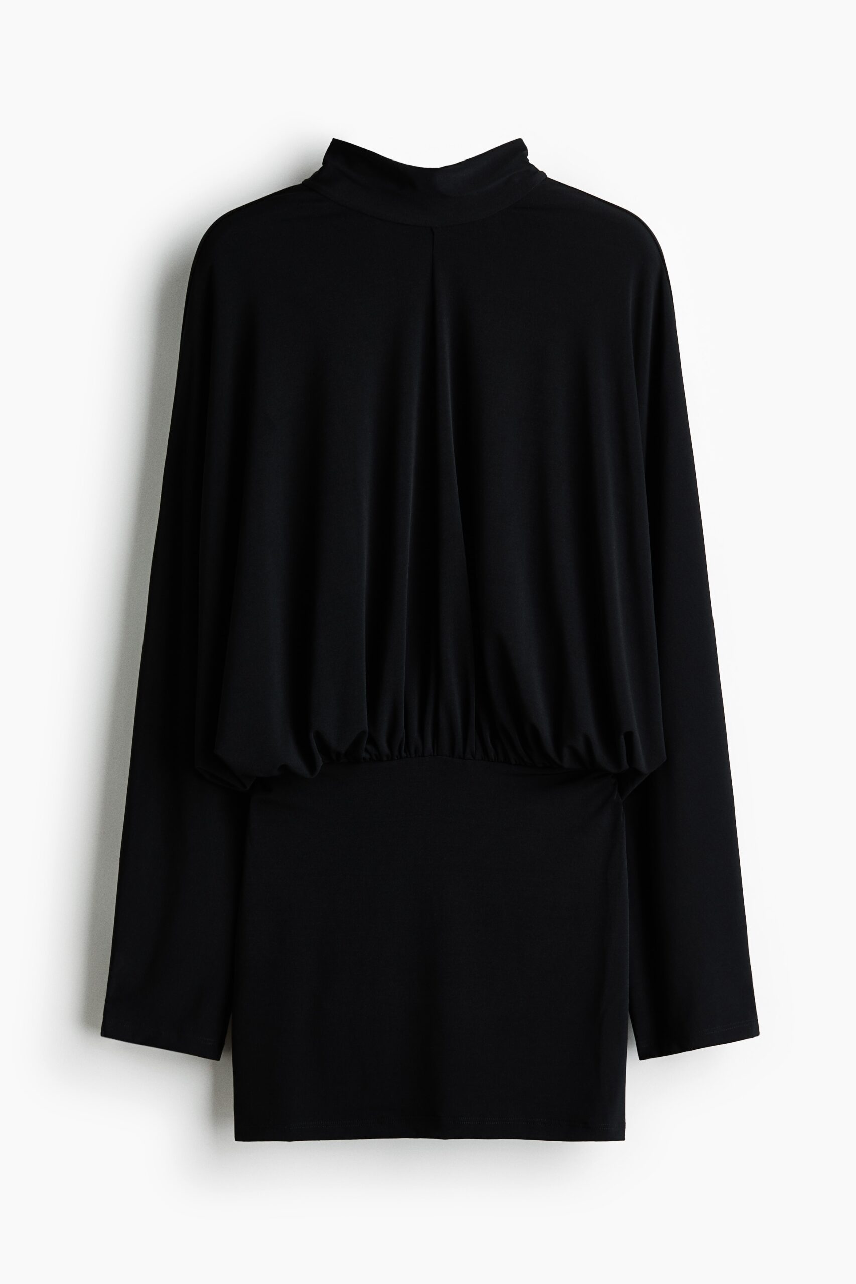 H & M - Jurk met strikbanden en vleermuismouwen - Zwart