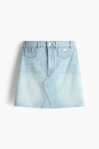 H & M - Denim A-linerok - Licht Denimblauw