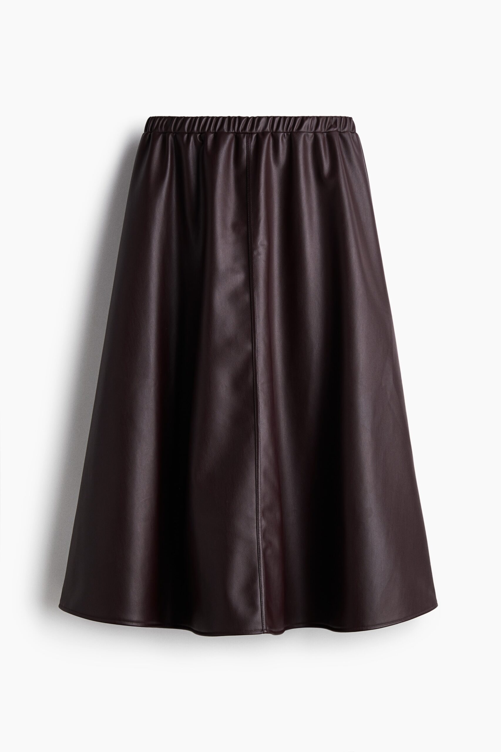 H & M - Rok met coating - Bordeauxrood