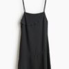 H & M - Strappy jurk met strikbandjes - Donkergrijs