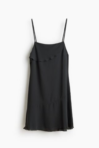 H & M - Strappy jurk met strikbandjes - Donkergrijs