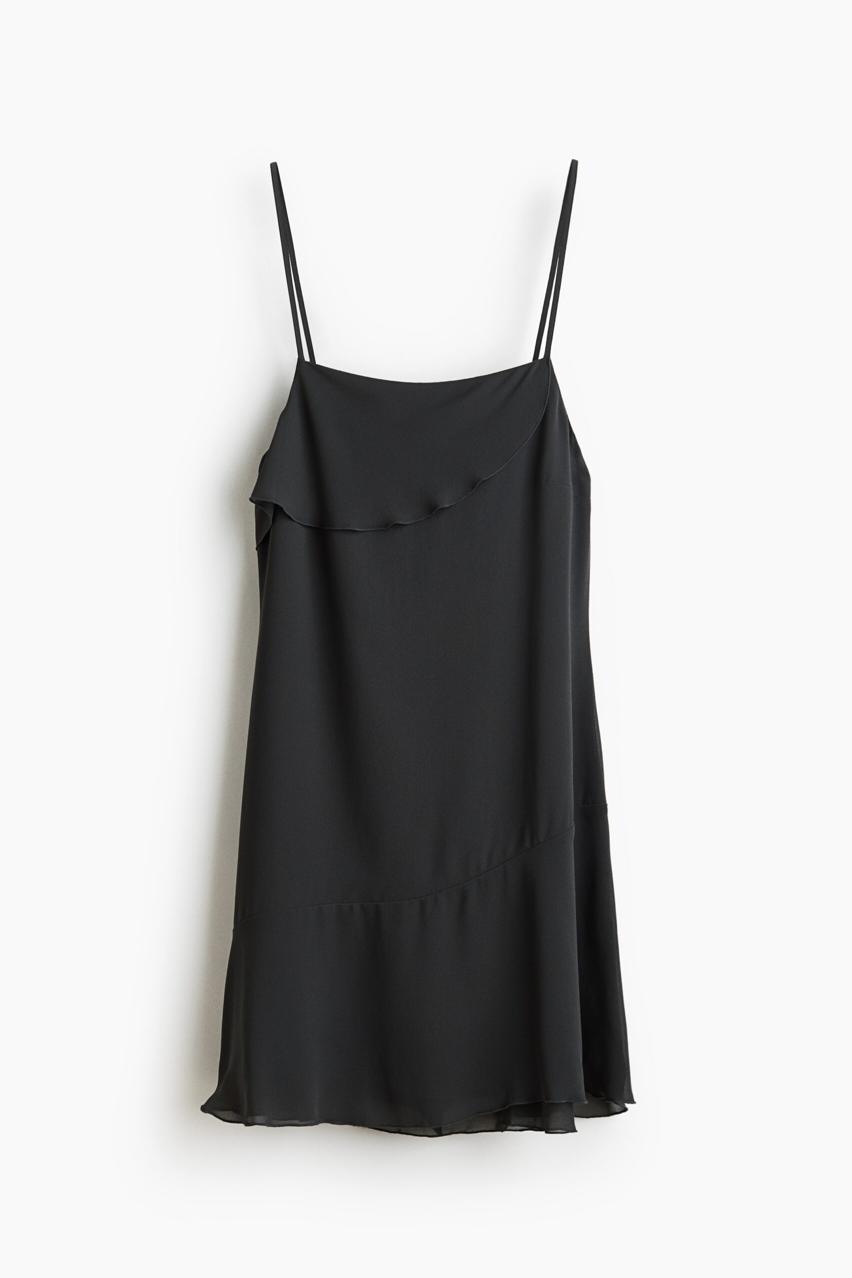 H & M - Strappy jurk met strikbandjes - Donkergrijs