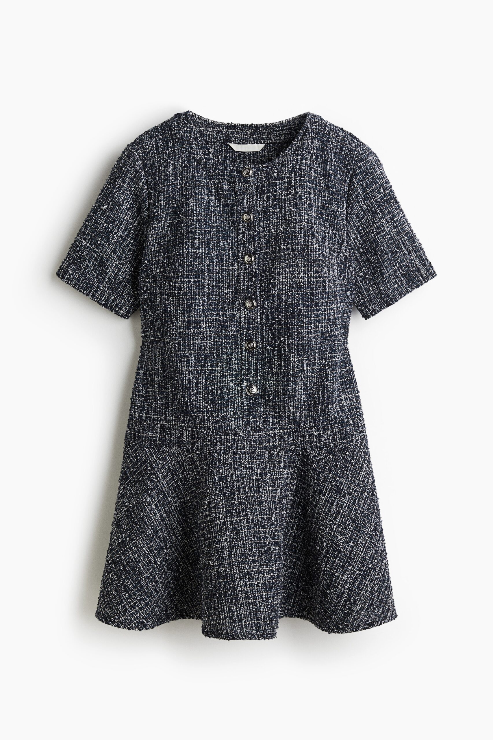 H & M - Bouclé jurk - Donkerblauw