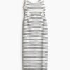 H & M - Maxi-jurk met cutout - Wit/Gestreept