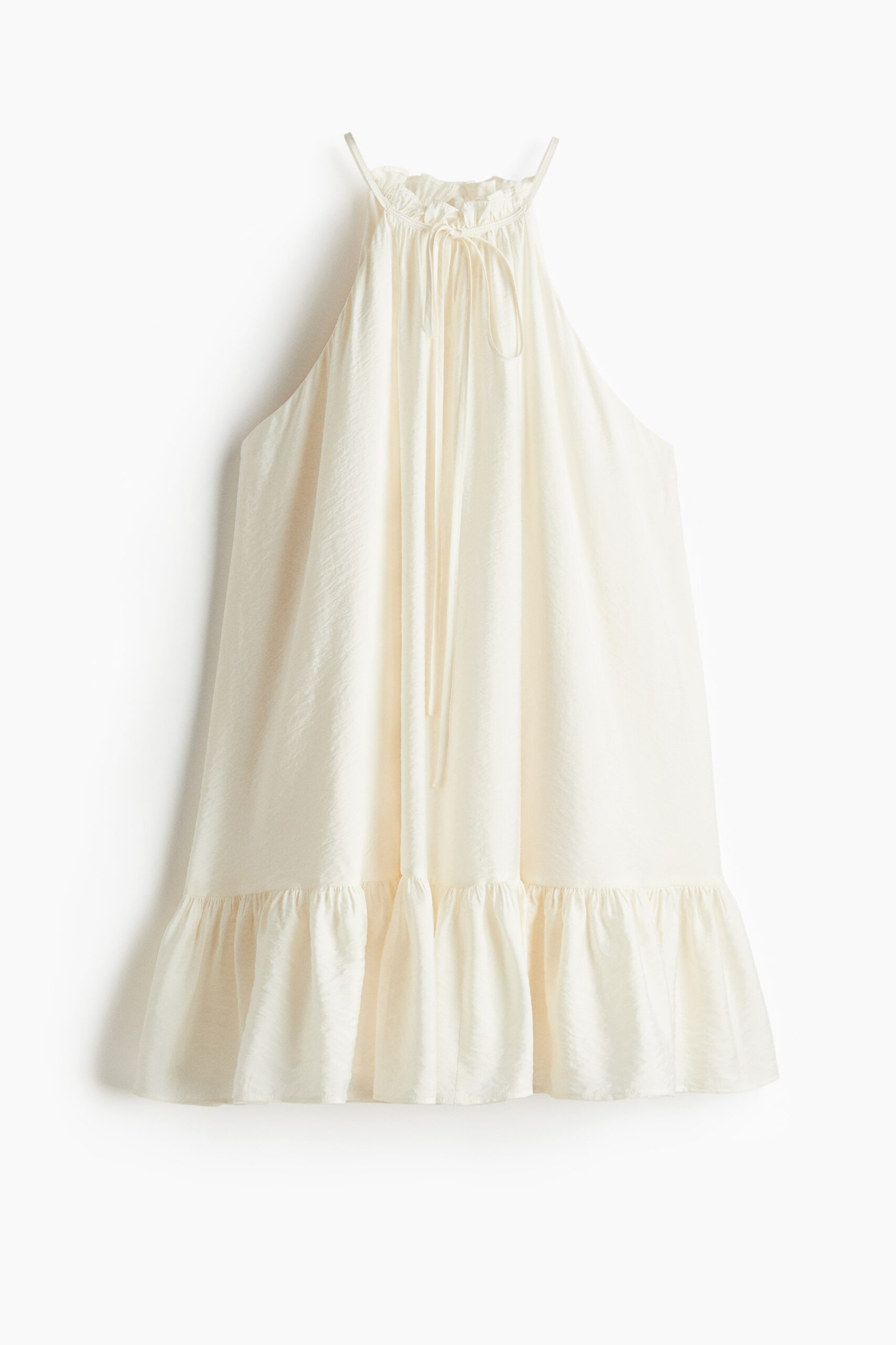 H & M - Mouwloze jurk met volants - Roomwit H & M - Mouwloze jurk met volants - Roomwit