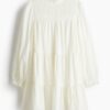 H & M - Katoenen jurk met volant - Wit