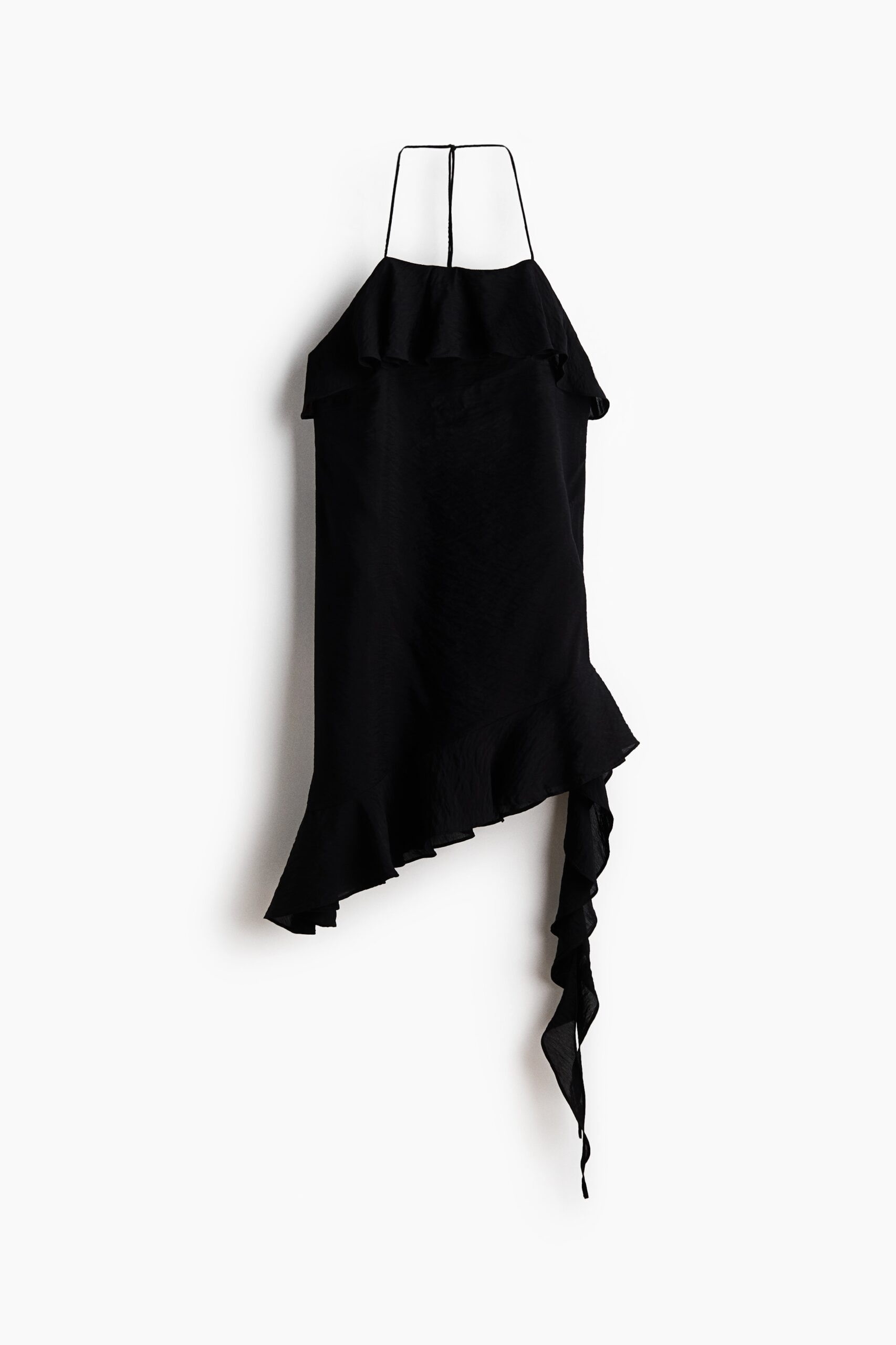 H & M - Halterjurk met volants - Zwart H & M - Halterjurk met volants - Zwart