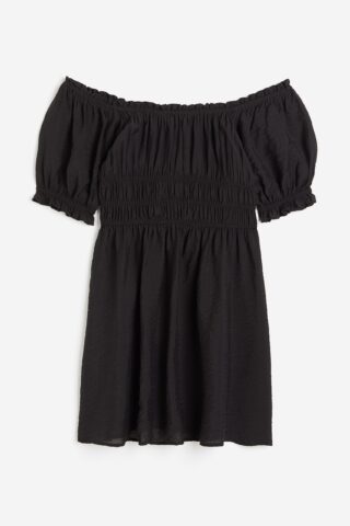 H & M - Off-the-shoulderjurk - Zwart