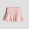 H & M - Glanzende tricot rok - Lichtroze