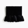 H & M - Velours rok met smokwerk - Zwart