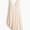H & M - Jurk met kant - Roomwit