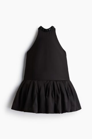 H & M - Jurk met opbollende rok - Zwart