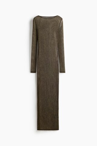 H & M - Glitterende bodyconjurk - Zwart/Goudkleurig