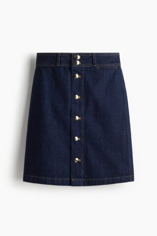 H & M - Denim rok - Donker Denimblauw
