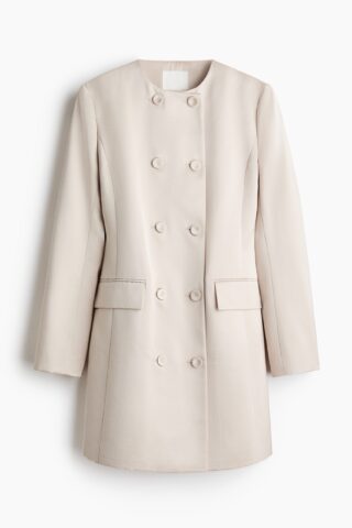 H & M - Double-breasted blazerjurk - Lichtbeige