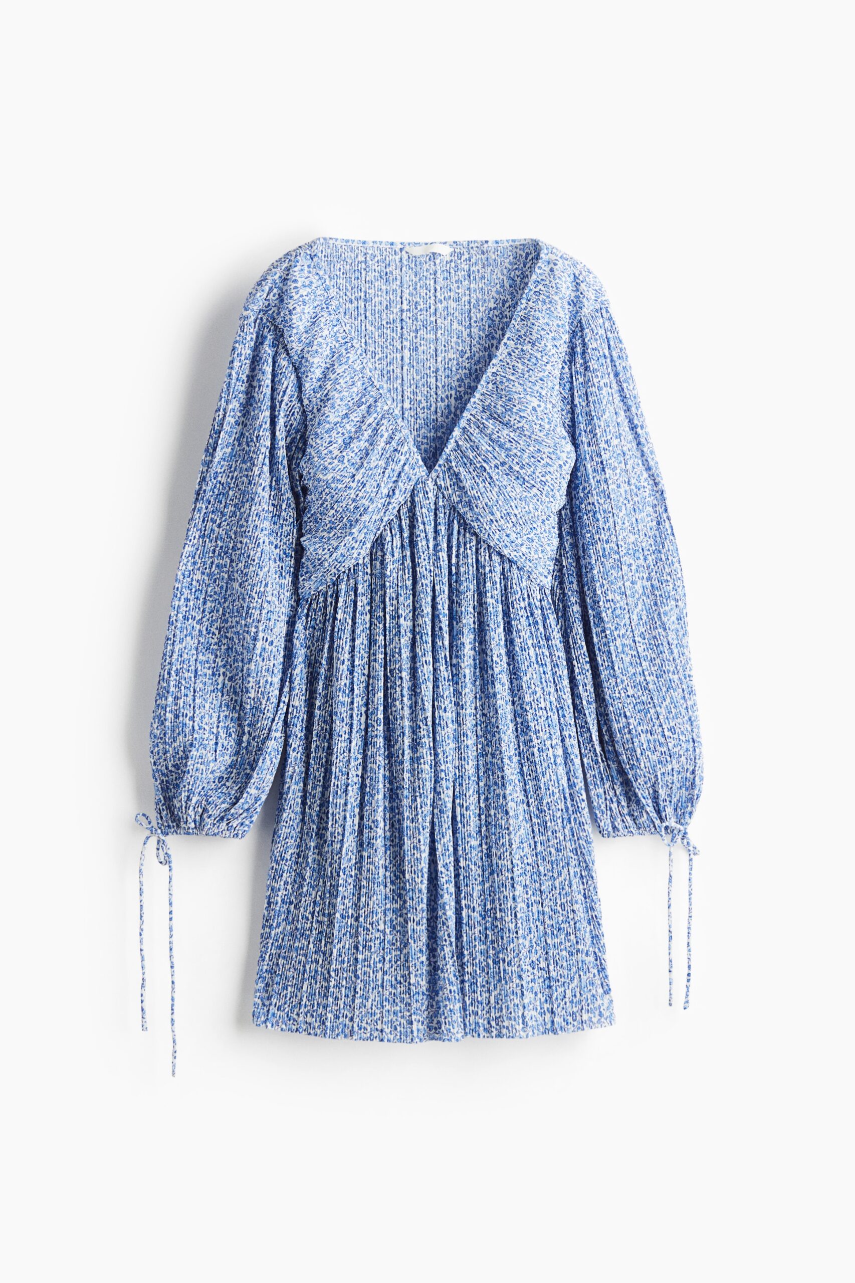 H & M - Plisséjurk - Blauw/Bloemen H & M - Plisséjurk - Blauw/Bloemen
