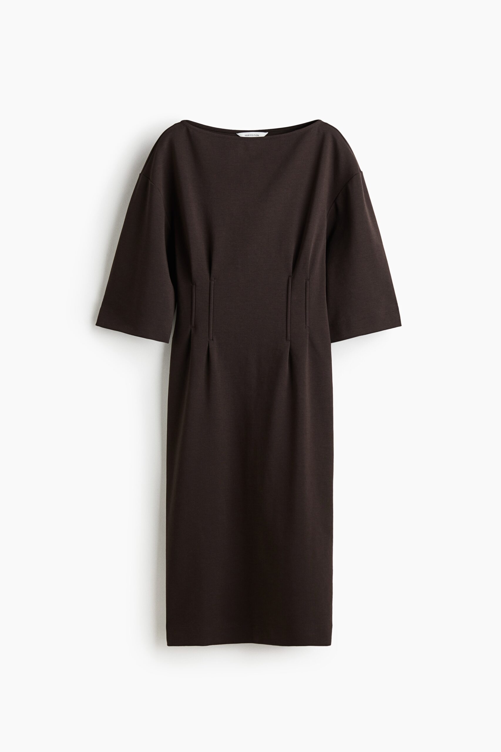 H & M - Getailleerde T-shirtjurk - Donkerbruin