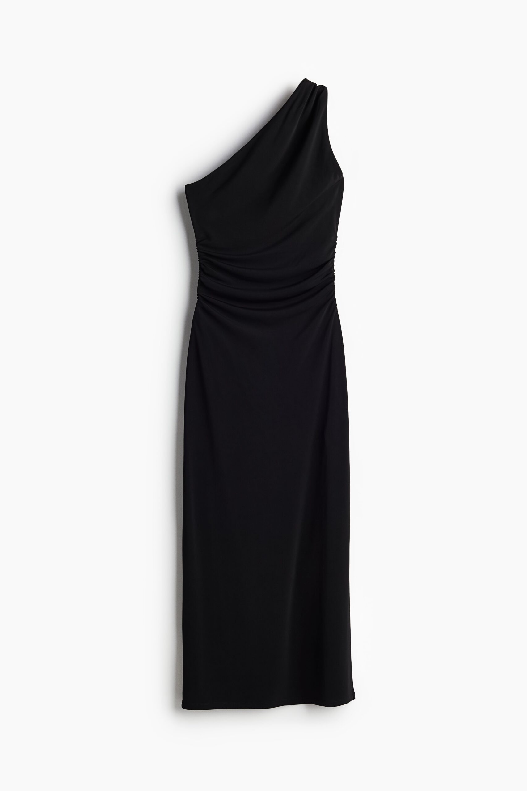 H & M - Tricot one-shoulderjurk - Zwart H & M - Tricot one-shoulderjurk - Zwart