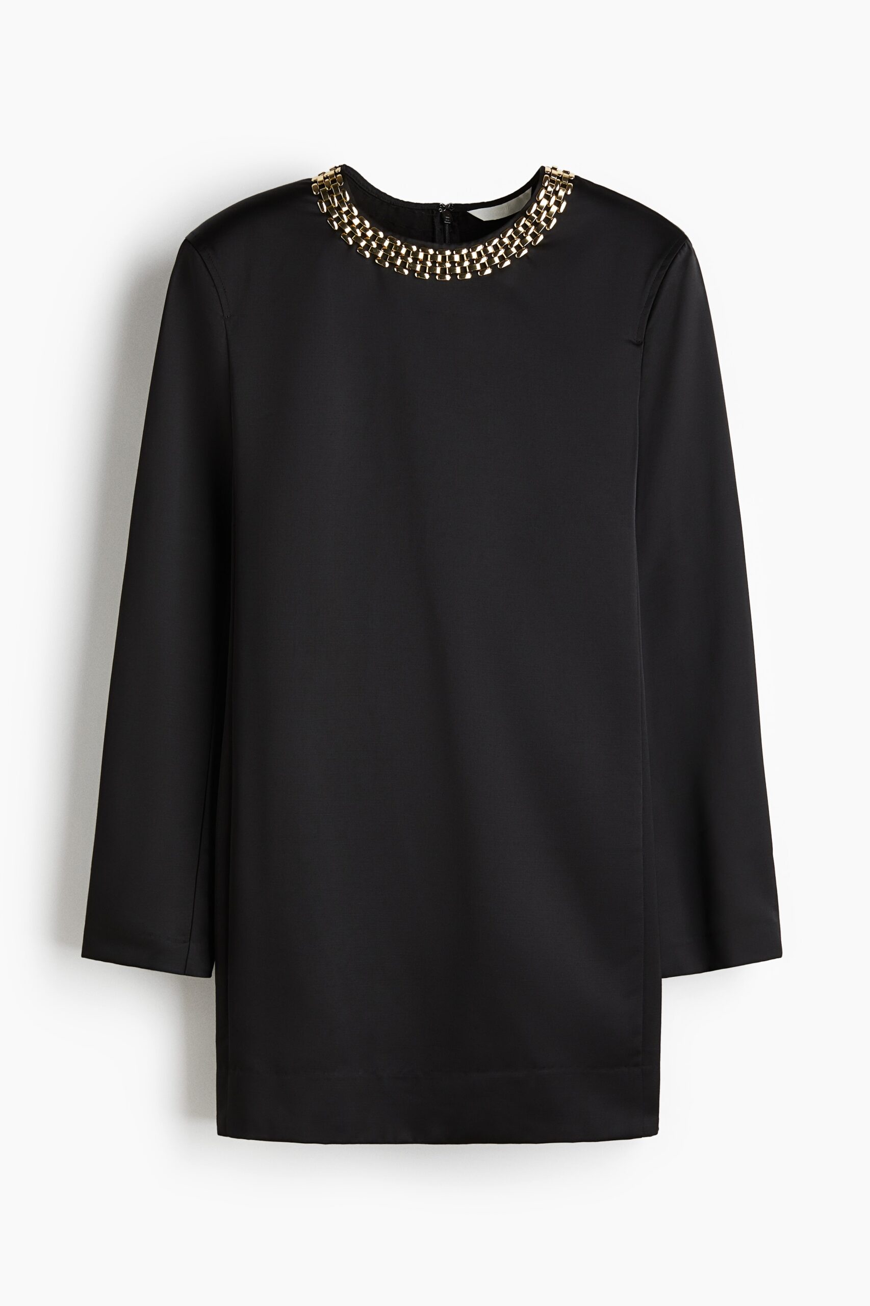 H & M - Shiftjurk met kettingdetail - Zwart