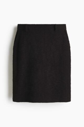 H & M - Tricot kokerrok - Zwart