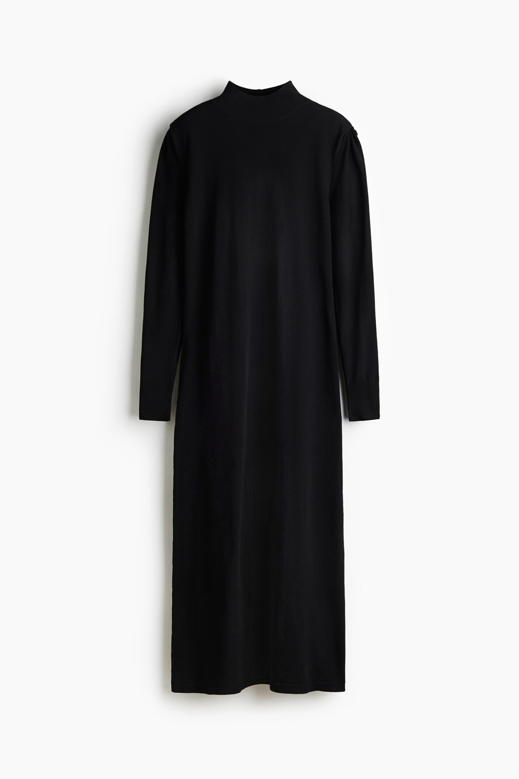 H & M - Fijngebreide maxi-jurk - Zwart