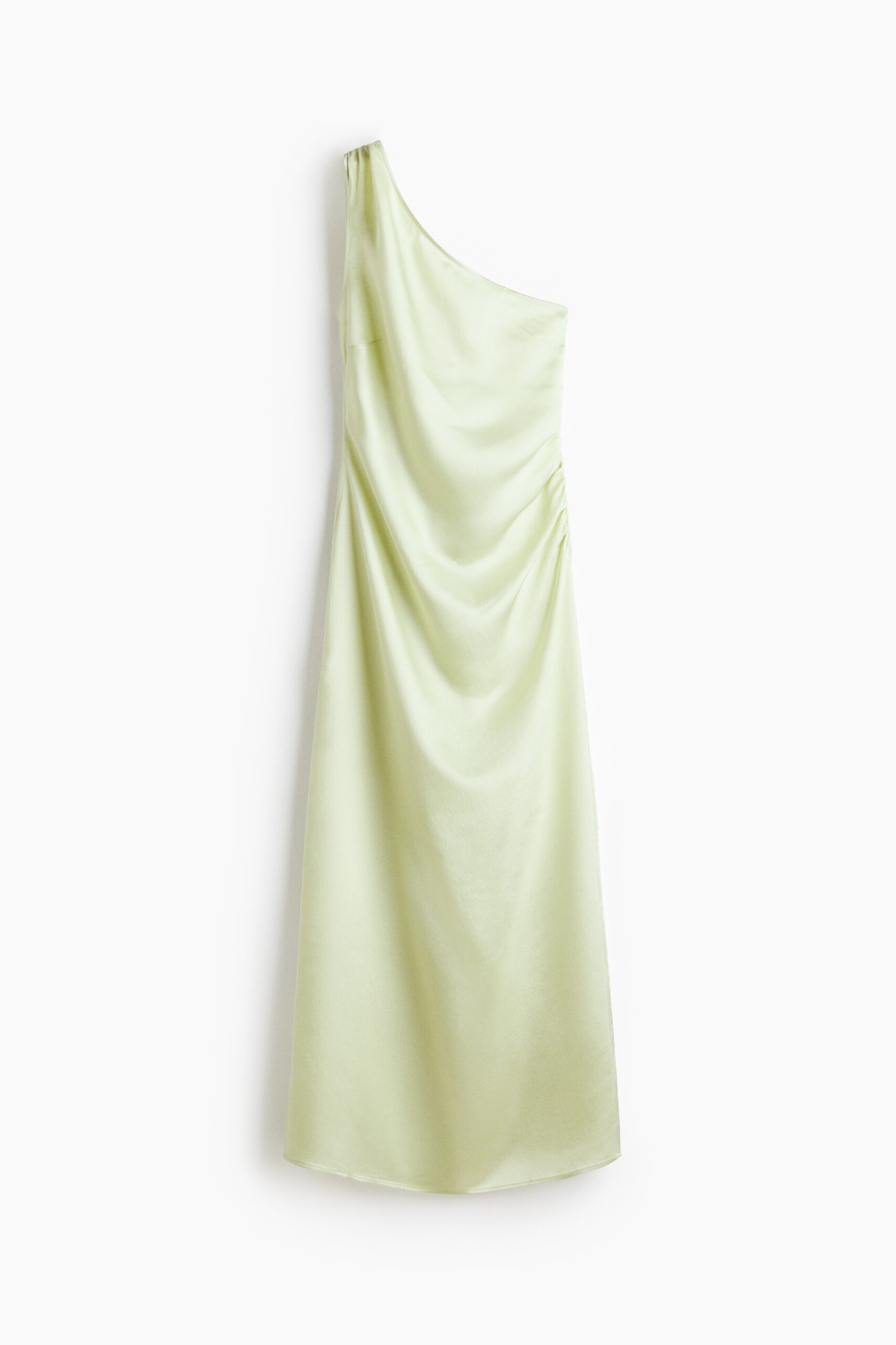 H & M - One-shoulderjurk van viscose - Bleekgroen H & M - One-shoulderjurk van viscose - Bleekgroen