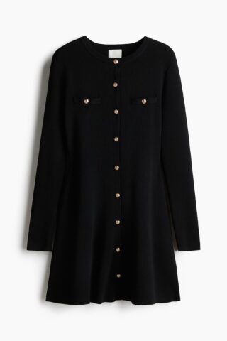 H & M - Gebreide jurk - Zwart