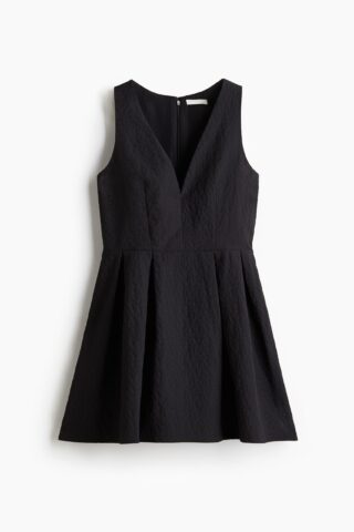 H & M - Jurk met uitlopende rok - Zwart