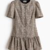 H & M - Bubble-hemjurk - Beige/Geruit