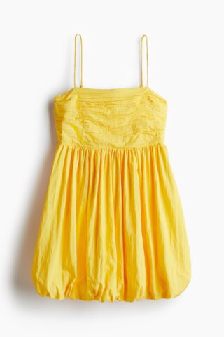 H & M - Jurk met opbollende rok - Geel