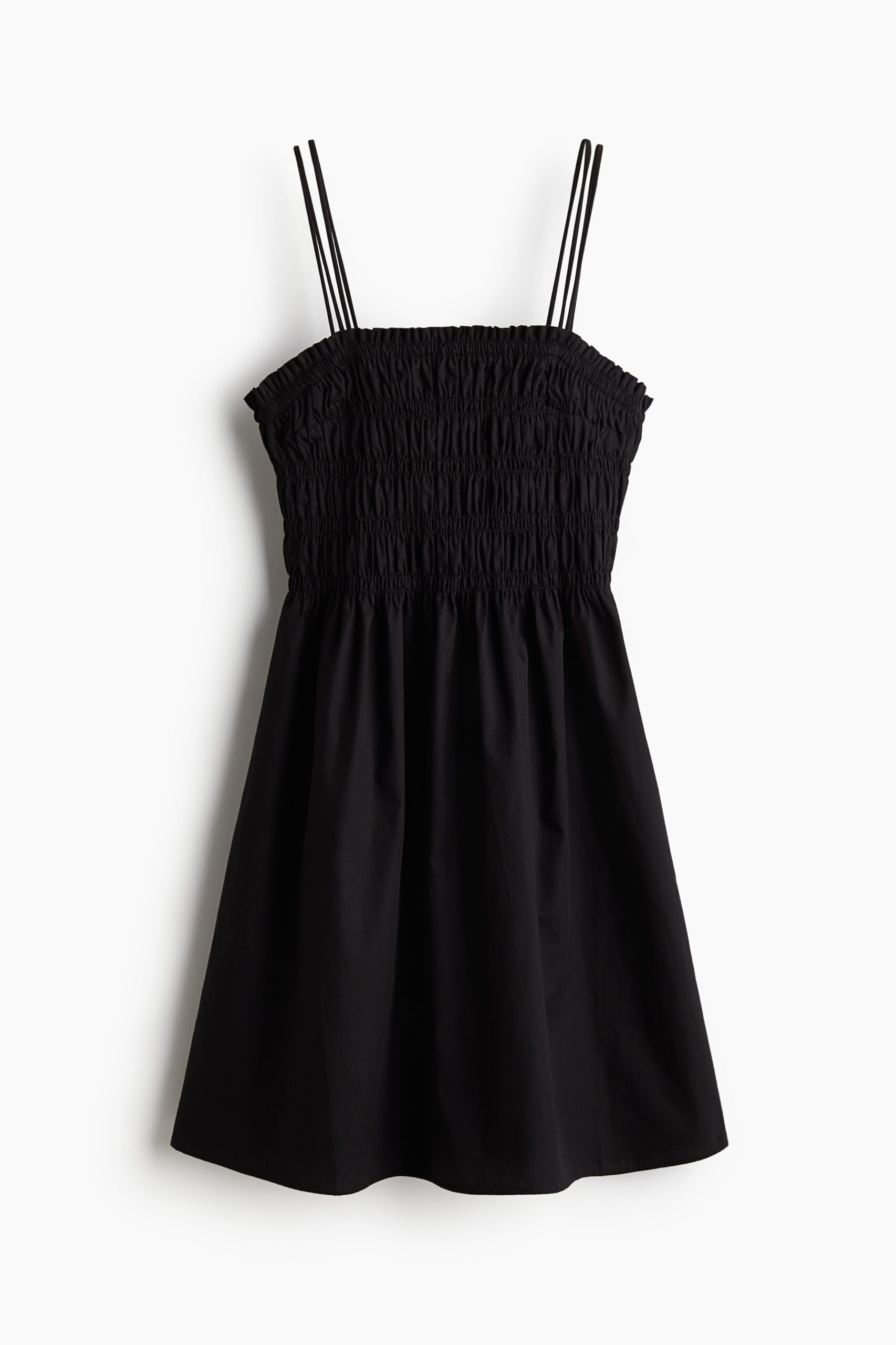 H & M - Katoenen jurk met smokwerk - Zwart H & M - Katoenen jurk met smokwerk - Zwart
