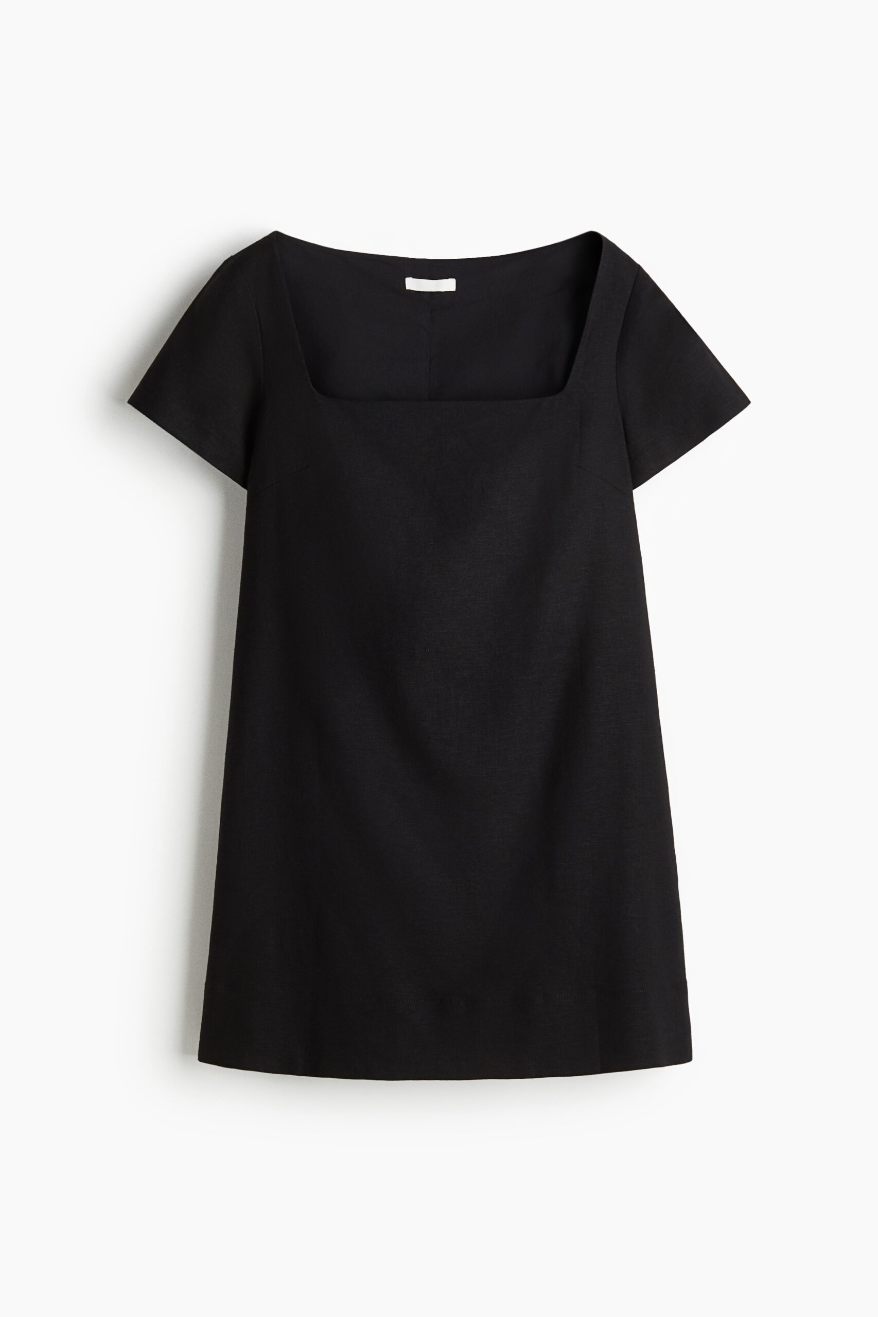 H & M - Shift-jurk van linnenmix - Zwart