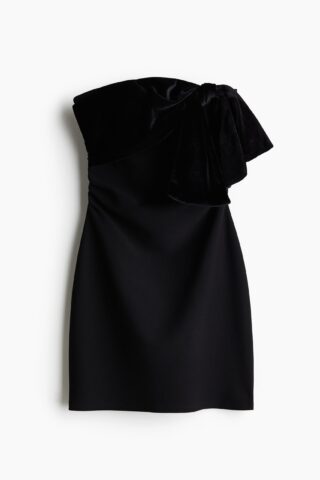 H & M - Tubejurk met strik - Zwart