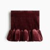 H & M - Velours rok met smokwerk - Bordeauxrood