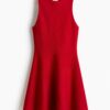 H & M - Ribgebreide jurk - Rood