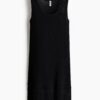 H & M - Jurk met ajourgebreide rand - Zwart