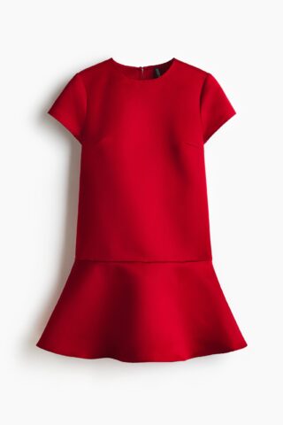 H & M - Satijnen jurk - Donkerrood