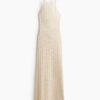 H & M - Lowback-jurk met gehaakte look - Lichtbeige