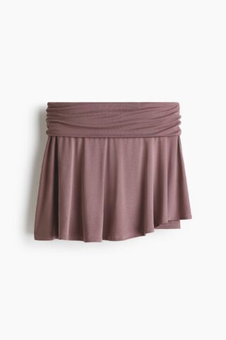 H & M - Asymmetrische yogarok met omslagtaille - Dusty Zachtpaars