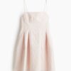H & M - Jacquardgeweven jurk - Poederroze