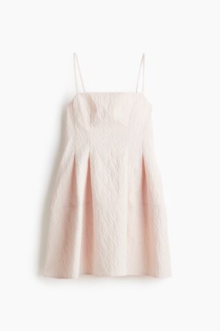 H & M - Jacquardgeweven jurk - Poederroze