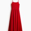 H & M - Strapjurk met smokwerk - Rood