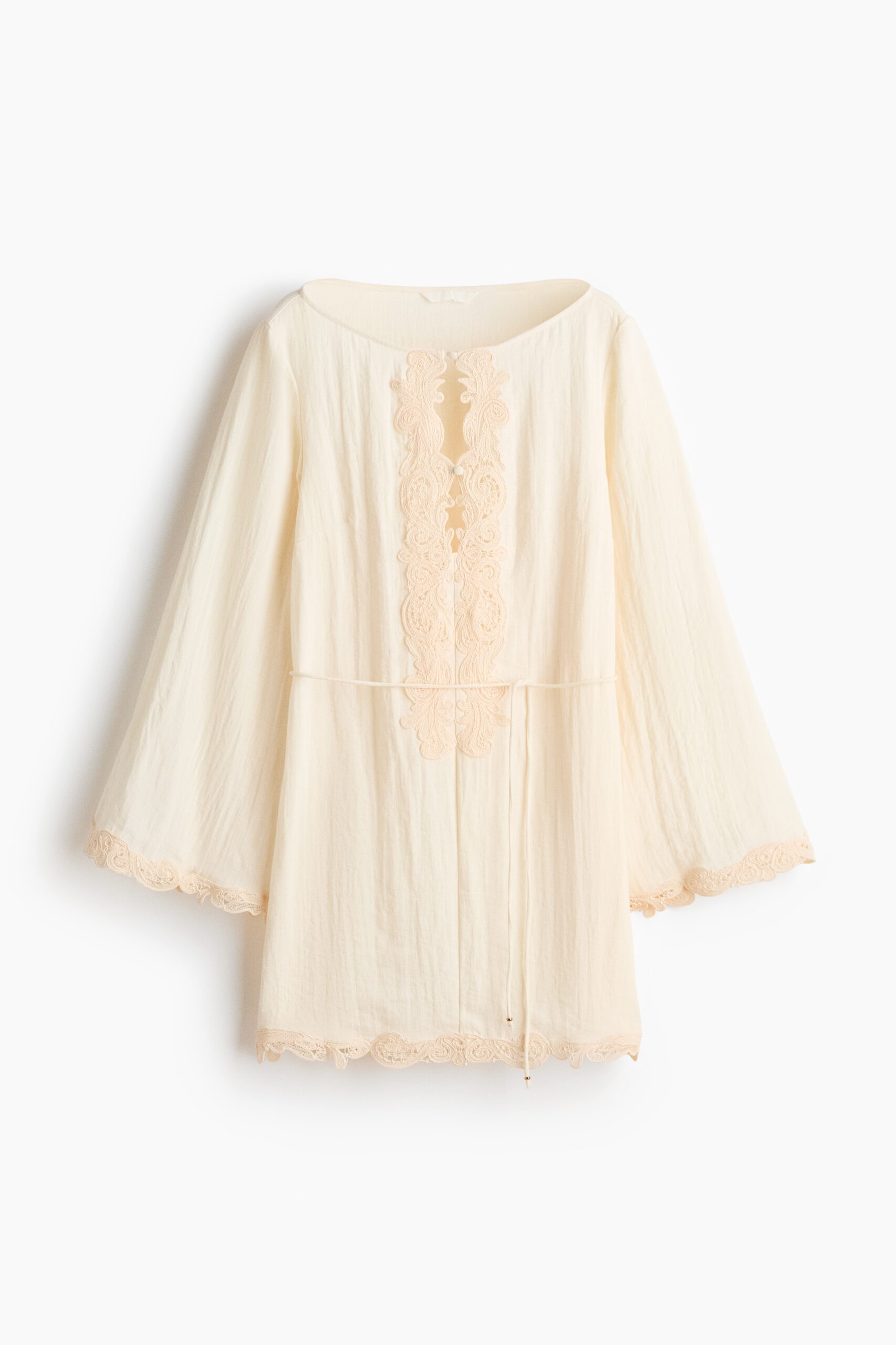 H & M - Jurk met kant - Roomwit H & M - Jurk met kant - Roomwit