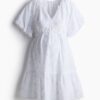 H & M - MAMA Jurk met broderie anglaise - Wit