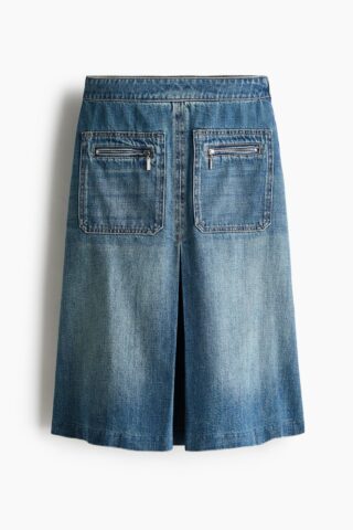 H & M - Denim A-linerok - Denimblauw