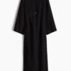 H & M - Midi-jurk met lange mouwen - Zwart