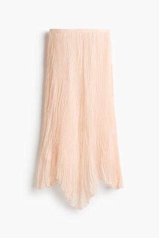 H & M - Geplisseerde handkerchief-rok - Lichtroze