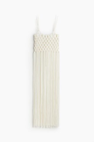 H & M - Netjurk met franje - Roomwit